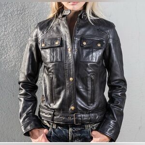 HEROES MOTORCYCLES Jacket Leather "Malibu" Women NWT